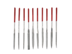 Conjunto De 10 Limas De Agulha Dura E Resistente Com Cabo Confortável 5x180mm Para Joiaria E Gravura