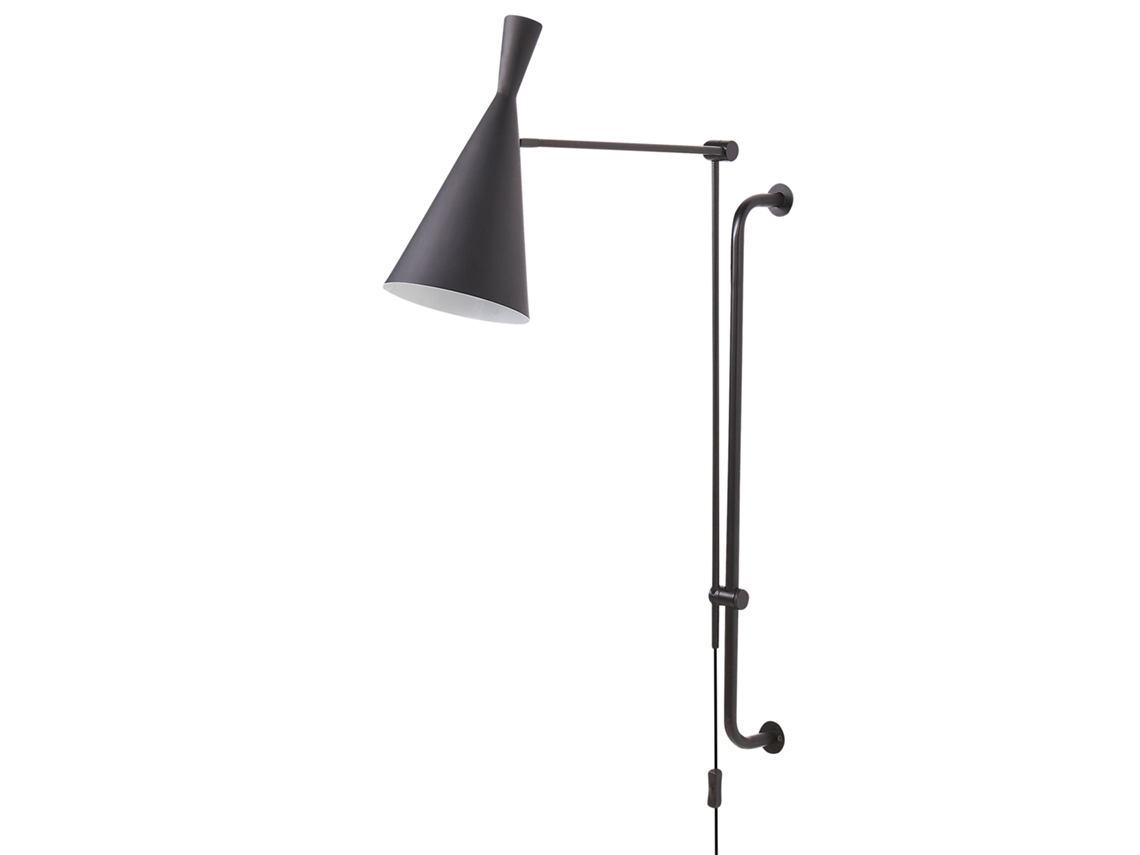 Lámpara de pared BELIANI Marisa de Acero Negro 18x64x125