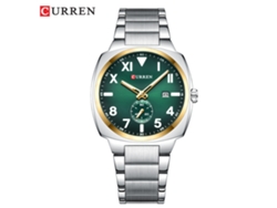 (bisel Dorado, Verde) Reloj Con Calendario, Correa De Acero Inoxidable, Reloj Deportivo Para Hombre, Reloj De Pulsera De Cuarzo Para Negocios