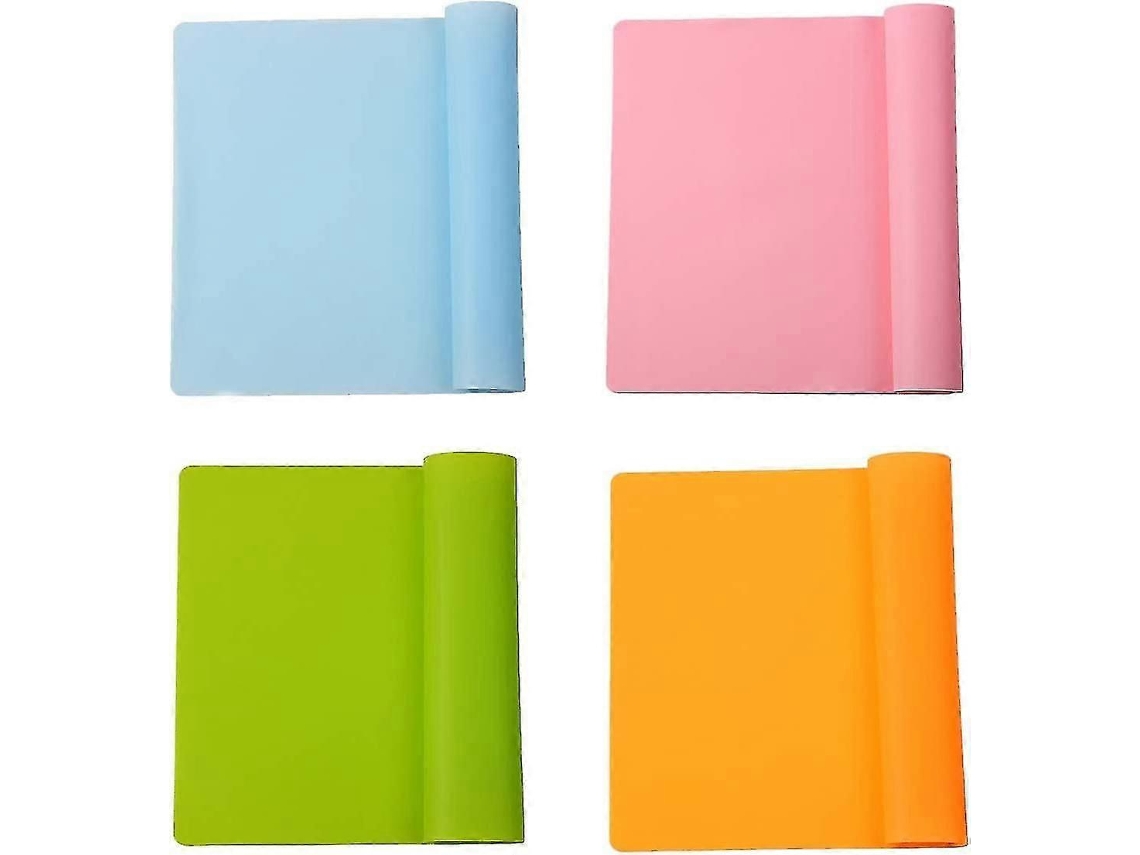 Juego de 4 manteles individuales de silicona reutilizables, manteles individuales de silicona para niños, aislamiento térmico, para hornear Cy Nostalgia88