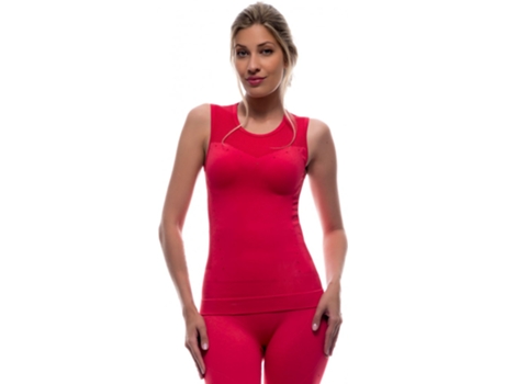 Camiseta de Mujer para Fitness ANAISSA Sin Costura Namaste Rosa (M/L)