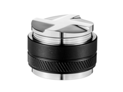 Compactador y distribuidor de café espresso Tekmaquinas de acero inoxidable de 53 mm con doble función y ajuste de altura