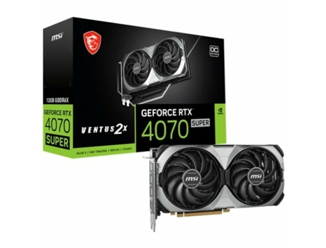 Tarjeta Gráfica GEFORCE RTX 4070 SUPER 12G VENTUS 2X OC (12 GB RAM GDDR6 GDDR6X GEFORCE RTX 4070) MSI