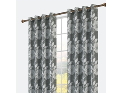 Cortina estampado floral gris claro 140 x 260 cm - Individual