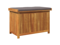 Caja de cojines para exterior, madera maciza de acacia, EXCLUSIVA DE LA CASA