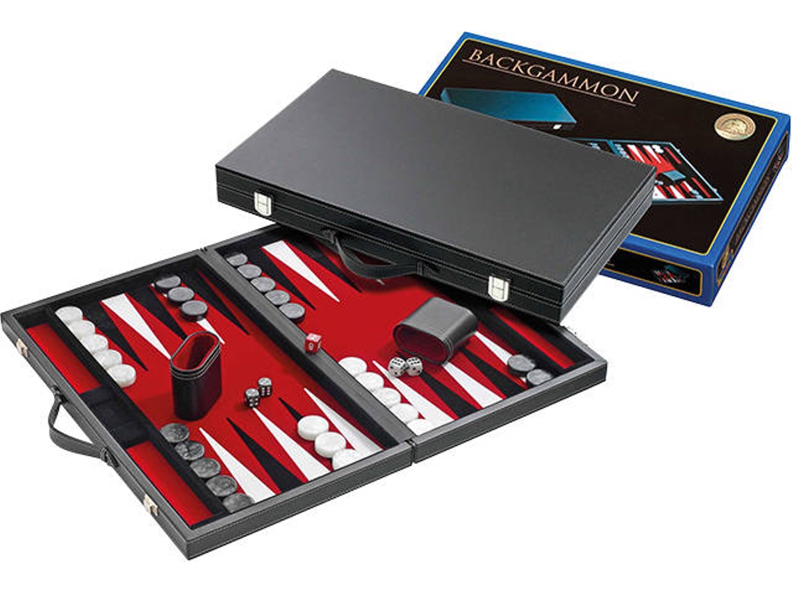 Backgammon rojo grande 46,5x28cm