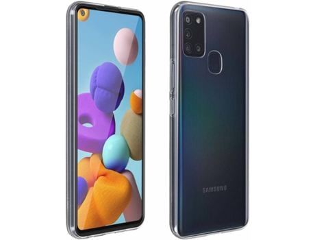 Carcasa y Protector de Cristal Templado Samsung Galaxy A21s AVIZAR PACK-360-BK-A217F Azul