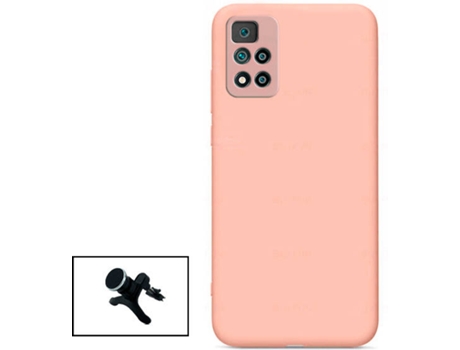 Kit Carcasa + Soporte Magnético Carro Xiaomi Redmi Note 11 Pro 5G PHONECARE Rosa
