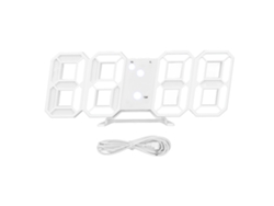 2026-reloj Despertador Digital Led 3d Con Luz Nocturna Y Temperatura De Mesa Pared Blanco Decoración Hogar Dormitorio