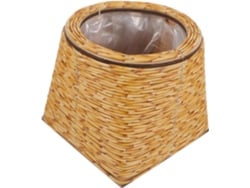 Cesta De Flores De Ratán Tejida A Mano, Diseño Sencillo Para Guardar Objetos.