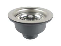 Desagüe De Fregadero De Acero Inoxidable Sin Desbordamiento 110mm 1 1/4" Con Cesta Abs Acabado Satinado
