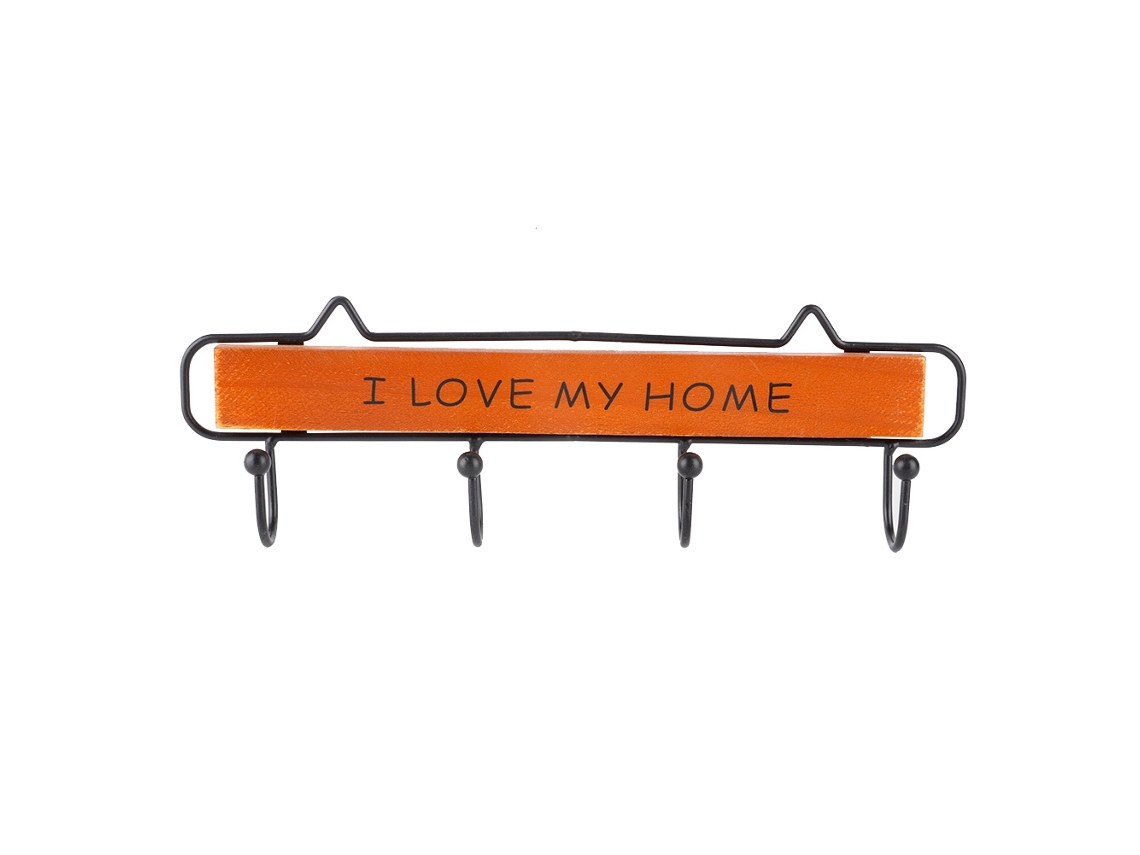 Perchero de pared para ropa, abrigos y llaves, ideal para el hogar, el baño y la cocina (marrón)