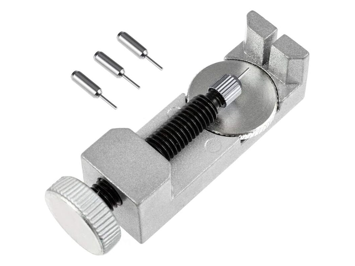 MEOIRUERY Herramienta profesional para correas de reloj, diseño portátil para reparación de relojes DIY, herramienta para pulseras de metal con fácil ajuste de 