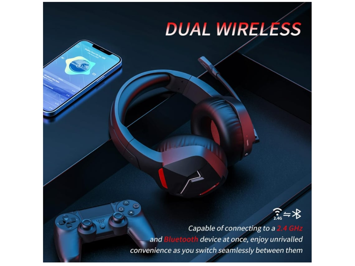 Auriculares inalámbricos para juegos con micrófono para PC PS4 PS5