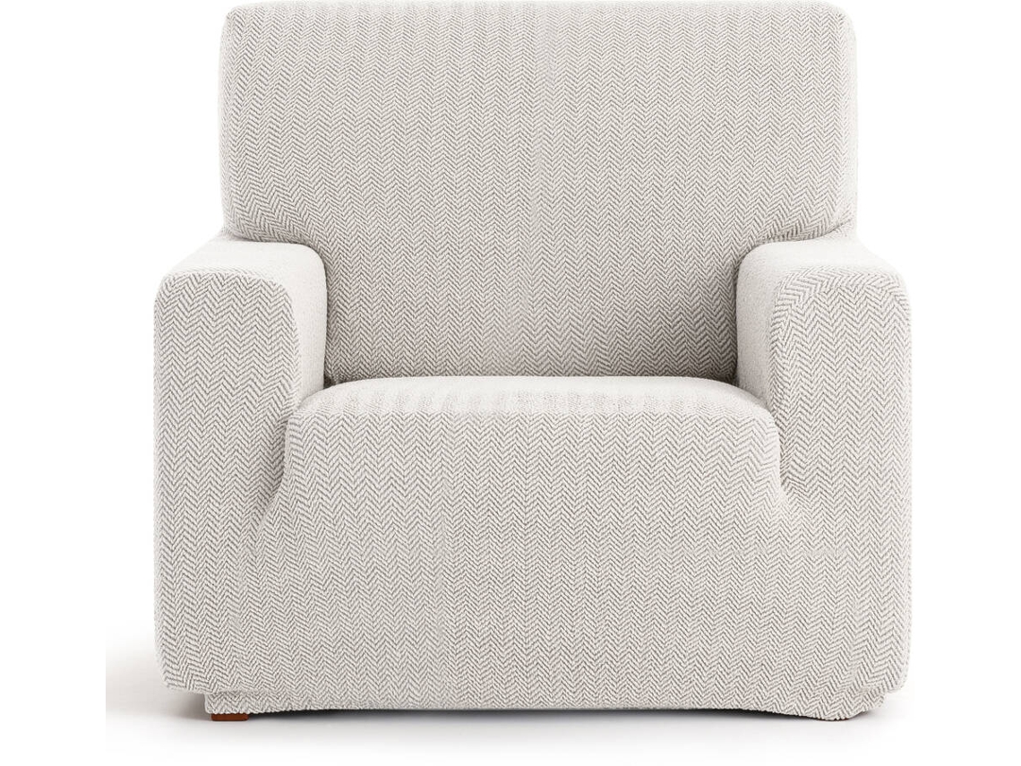 Funda de Sillón EYSA Premium Jaz Tejido Multielástico (130 x 70 x 120 cm - Poliéster y Algodón - Crudo)