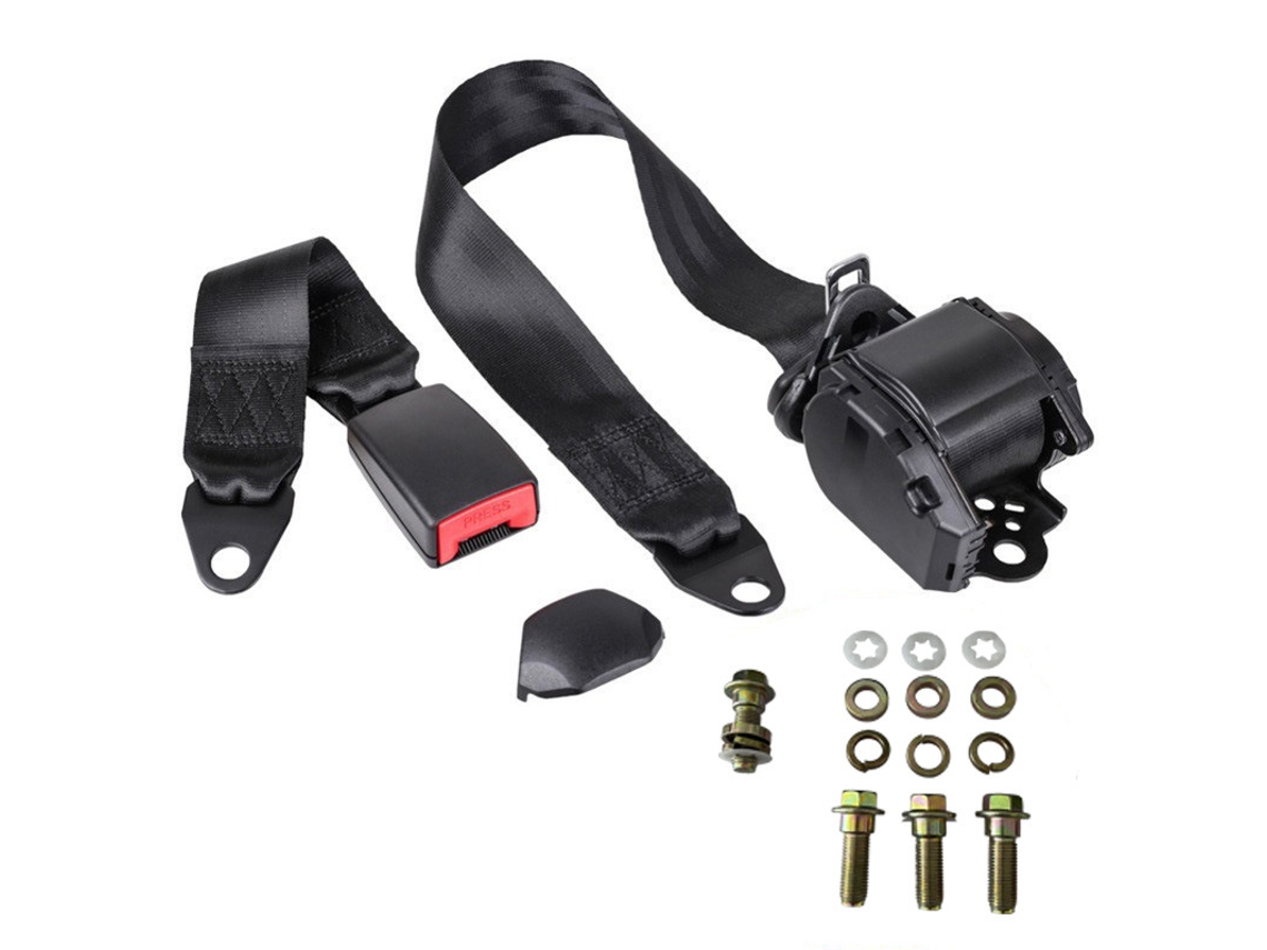 Cinturón De Seguridad Universal Ajustable De Tres Puntos Con Sistema De Retracción Automática Henten Home (45 Cm)
