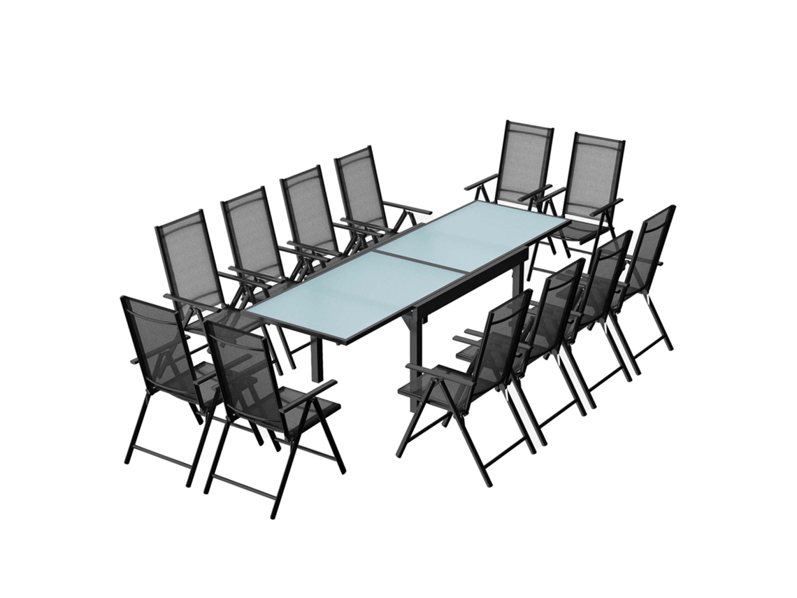 Conjunto de Jardín CONCEPT U Brescia (Gris - Aluminio - 270x90x76 cm)