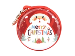 KOFIHETY Cartera Redonda Mini de Navidad para Niña, Monedero Precioso y a la Moda con Cremallera