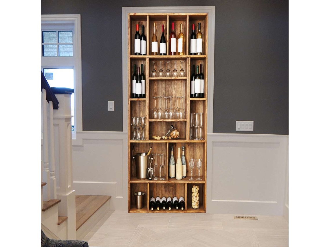 MEOIRUERY Pegatinas 3D para Armario de Vino, Papel Pintado Autoadhesivo de PVC, Impermeable, para Decoración de Salón y Dormitorio