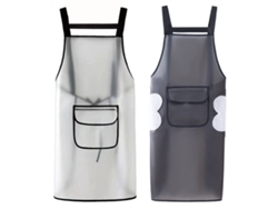 Delantal De Cocina Con Bolsillo Transparente Para Limpiar Manos Delantal Impermeable Para Cocinar Y Hornear Regalo Divertido Para Hombres Y Mujeres