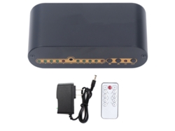 Conmutador/divisor De Audio Digital Óptico Spdif 4x2 Con Control Remoto Ir, Enchufe Estadounidense De 100-240 V.