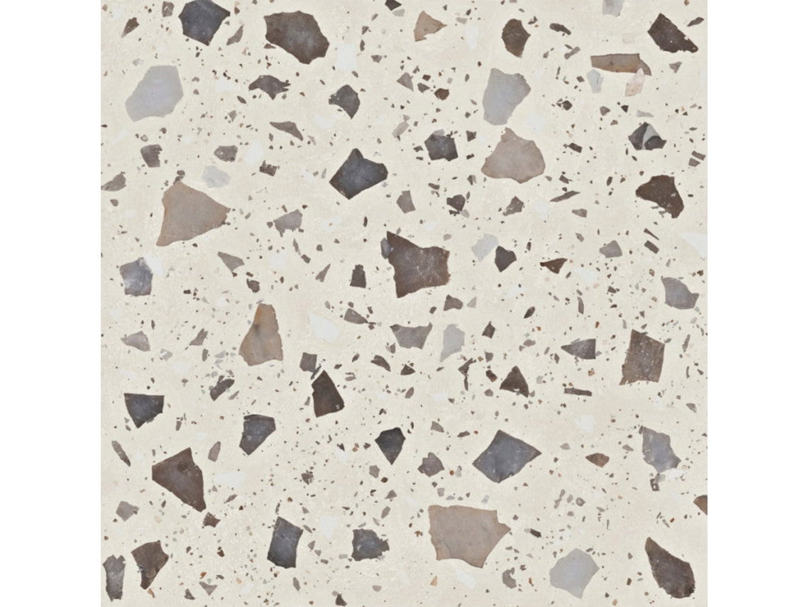Baldosa Porcelánica Terrazo 100x50x2 Cm / Crema Natural / Palet 36 Un