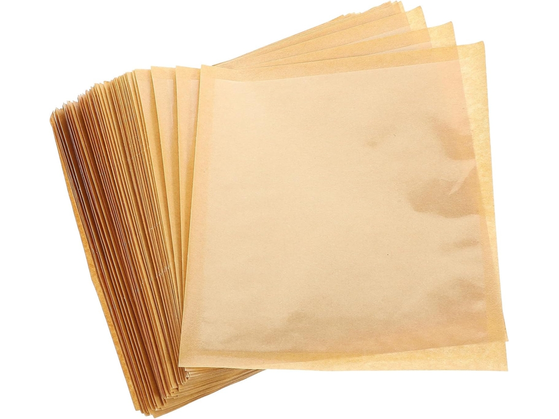 Paquete De 100 Bolsas De Papel Kraft Marrón De 18 X 19 Cm Para Envasar Galletas Y