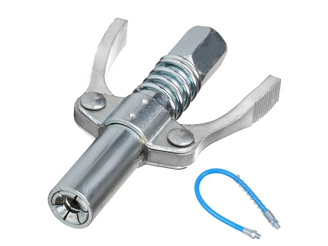 Acoplador De Grasa De Acero Inoxidable Con Doble Asa Y Cierre Resistente Para Automóviles.