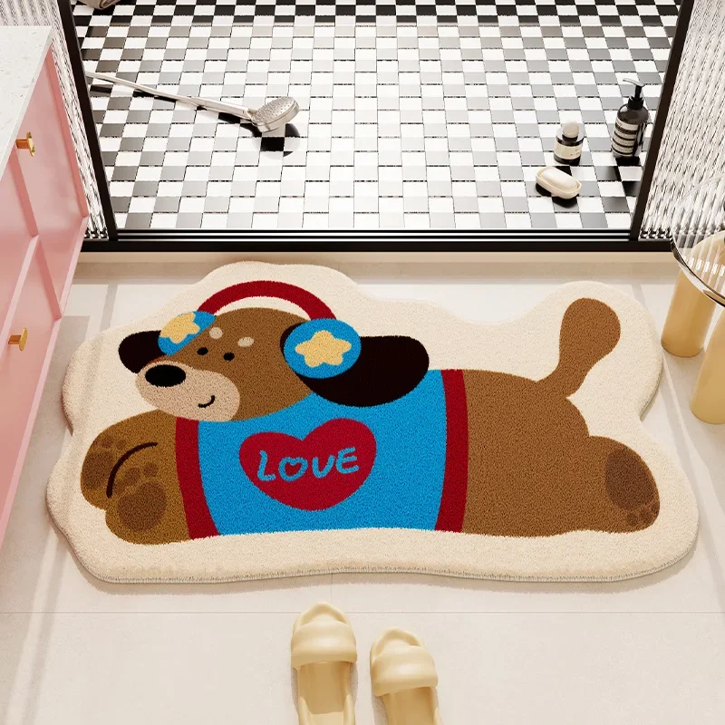 (estilo 4 40 X 60 Cm) Bonita Alfombra De Baño Con Dibujos Animados, Absorbente Y Suave