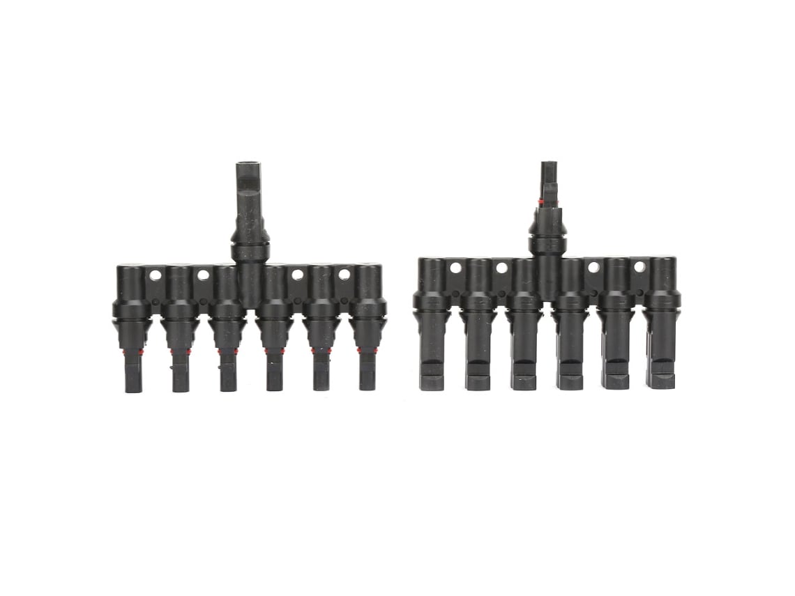 Adaptador Conector Solar 6t De Siete Vías, Conector Hembra Y Macho, Seis En Uno, 1 Par