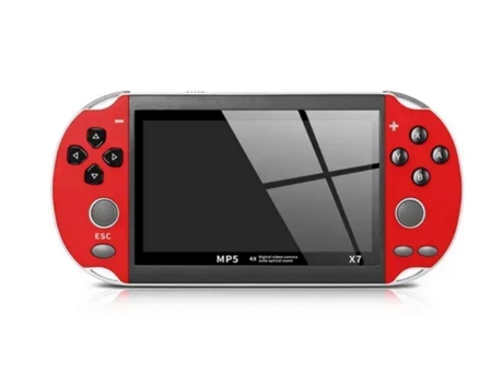 Consola ARCADE X-7 Vermelho portátil Videojogos bateria recarregável 200 jogos incluídos