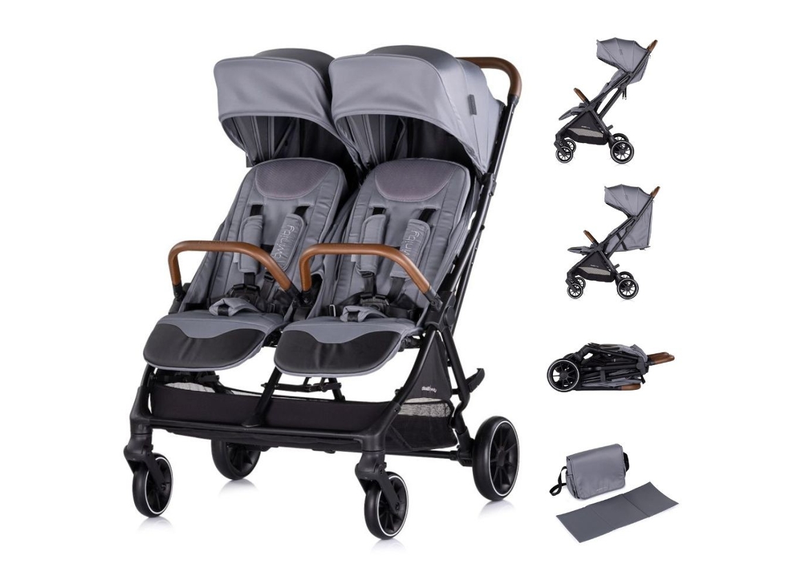 Cochecito Chipolino Cloud Grey Twinity hasta 22 kg (x2)