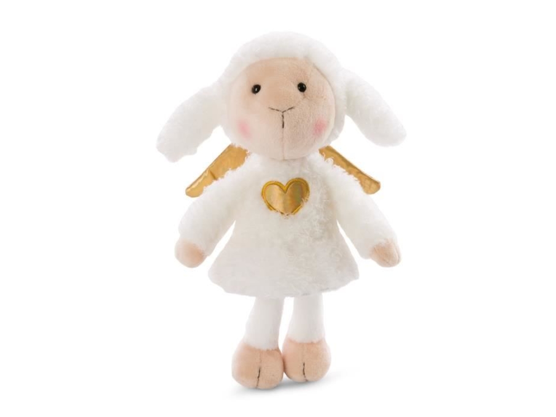 Peluche de oveja Nici La La Lammie de 30 cm, color blanco y dorado, para bebé
