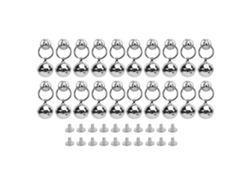 20 Juegos De Remaches De Campana De 14 Mm Con Anilla De Tracción De 9,5 X 7,5 Mm Y Tornillos De Cruz De 7,5 Mm Para Trabajos En Cuero - Plata