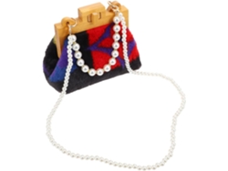 Bolso Bandolera De Felpa Con Cuentas, De Mano Con Cadena De Cuentas, Bolso Bandolera Elegante Y Práctico.