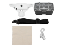 Lupa De Cabeza Recargable Con Led 5 Lentes 1.0x-3.5x Magnificador De Cabeza Ideal Para Lectura Y Trabajos Detallados