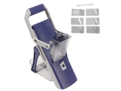 Picadora manual de verduras con 5 cuchillas intercambiables y mango ergonómico extraíble para zanahorias. Everley891