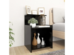 Mesitas de Noche LOVELY HOME Mesinha 2 Pcs 40X35X60 Cm Contraplacado Preto