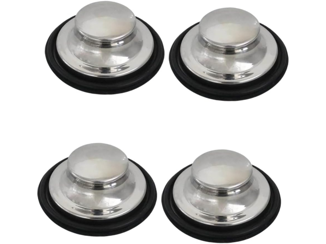 Juego de 4 tapones de acero para desagües de fregaderos, lavabos y antiobstrucción para baños y lavaderos. Slowmoose