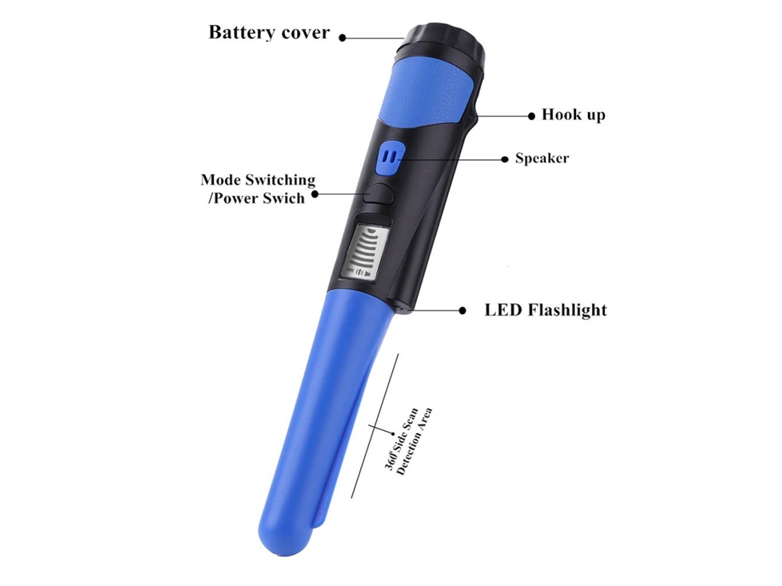 Detector De Metales Portátil E Impermeable Con Vibración Y Zumbador Para Que Adultos Y Niños Exploren Al Aire Libre.