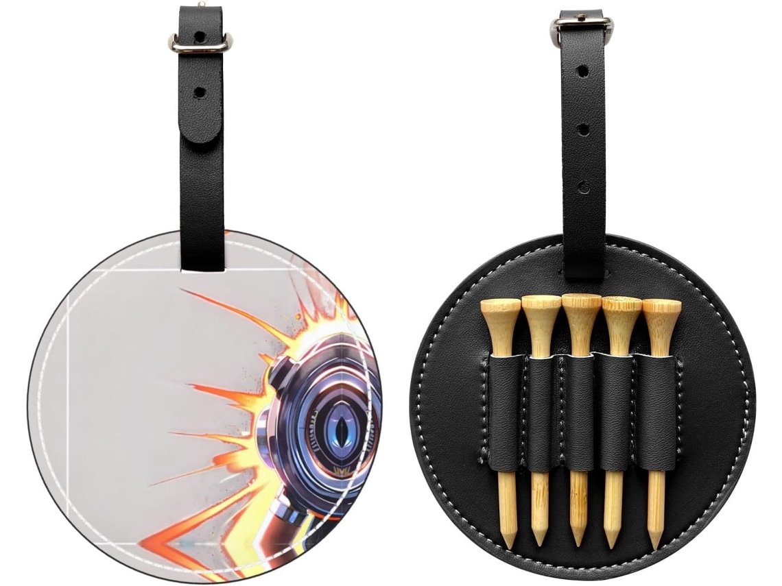 Bolsa Para Tees De Golf Negro Material Pu Impermeable, Resistente Al Desgaste, A Prueba Humedad Clip Cinturón,
