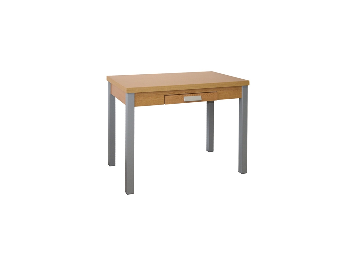 Mesa Cocina Extensible Madera Silanta MOMMA HOME (Roble - Aglomerado -100/160x60x76 cm)