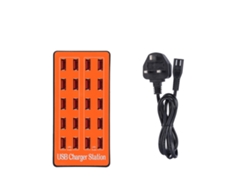Estação De Carregamento Usb Com 20 Portas Parede Carregador Rápido Inteligente Para Múltiplos Dispositivos Plugue Uk 100‑240v