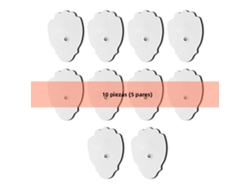 (10 Piezas, 7,5 X 4,5 Cm) Parche De Estimulación Muscular Ems, Electrodo De Gel Autoadhesivo No Tejido