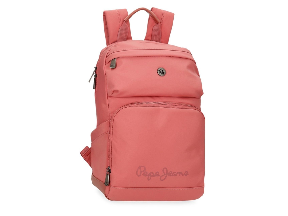 Pepe Jeans Mochila Corin Poliéster Con Detalles En Piel Sintética Terracota