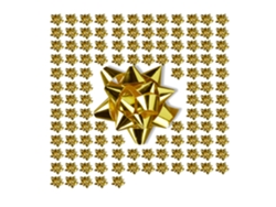 Conjunto De 100 Laços Para Presentes Relaxdays, Autocolantes, Pequenos Laços Para Natal E Aniversário, Ø 5 Cm, Dourado