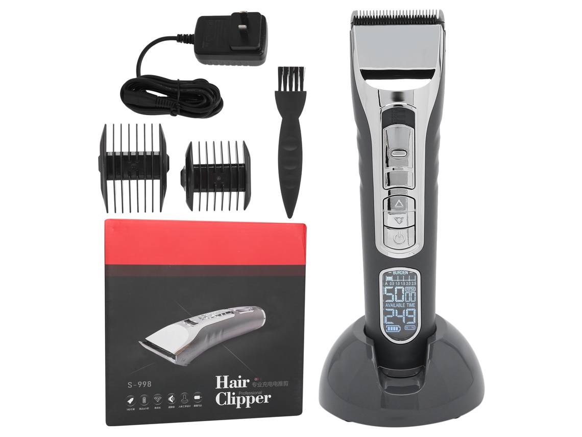 Cortapelos Eléctrico Recargable Para Hombre Con Led, 100-240v, Para Uso En Salones De Belleza Y En El Hogar.