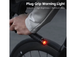 Pretowest Biking 2 Peças Plugue Guidão Bicicleta Luz Traseira Advertência Mtb 22.2mm 3 Modos Segurança Ciclismo