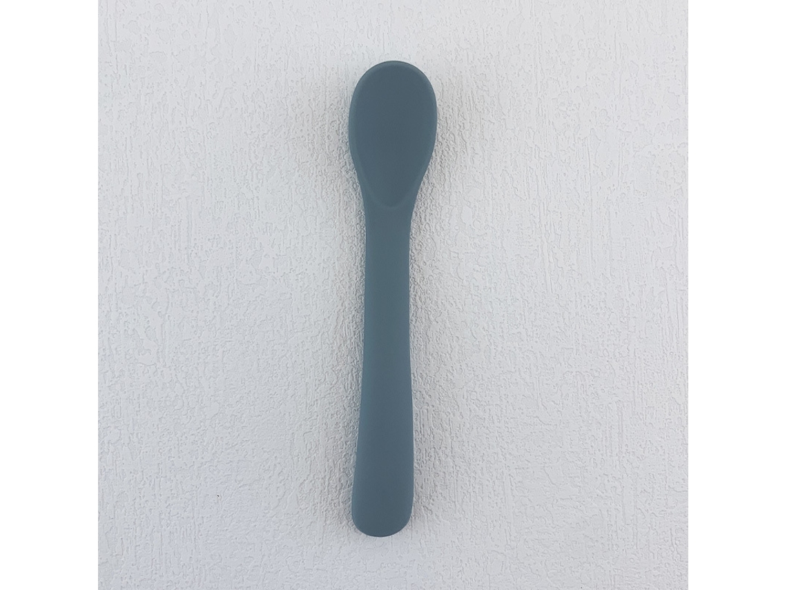 (azul) Cuchara De Silicona Para Bebé Con Mango Largo, Sin Bpa, Diseño De Cuchara Para Alimentación De Bebés.