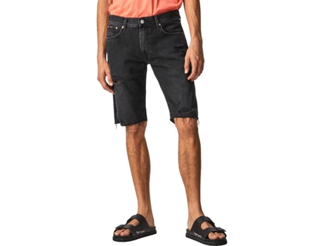 Pantalones Cortos PEPE JEANS Stanley Destroy Algodón Hombre (31 - Negro)